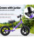 Kids Balance Bike Ride On Toys Push Bicycle Wheels Toddler Baby 12" Bikes-Purple