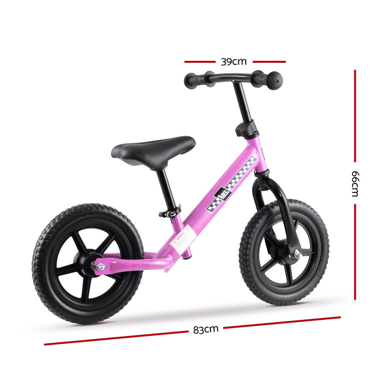 Kids Balance Bike Ride On Toys Push Bicycle Wheels Toddler Baby 12" Bikes-Pink