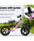 Kids Balance Bike Ride On Toys Push Bicycle Wheels Toddler Baby 12" Bikes-Pink